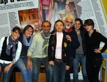 la redazione al completo (da sinistra: Serena, Silvia, Martino, Francesca, Patrizio, Mara e Monica)