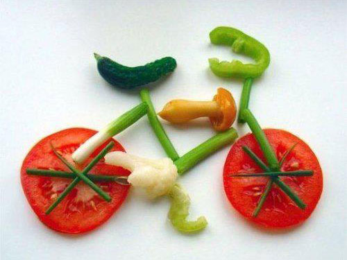 bicicletta di verdure