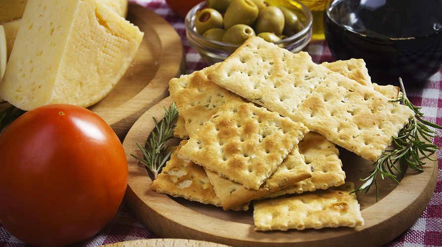 Crackers senza olio di palma