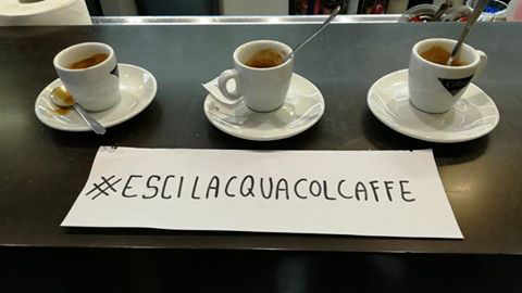 #Escilacquacolcaffè