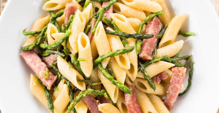 pasta con asparagi e pancetta